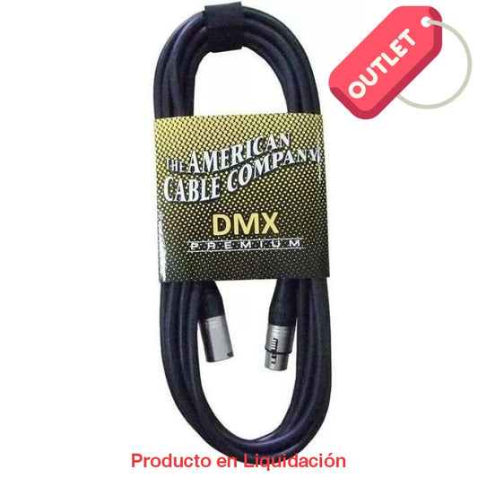 cable para señal, dmx (iluminacion) xlr a xlr, 9mt-30 pies