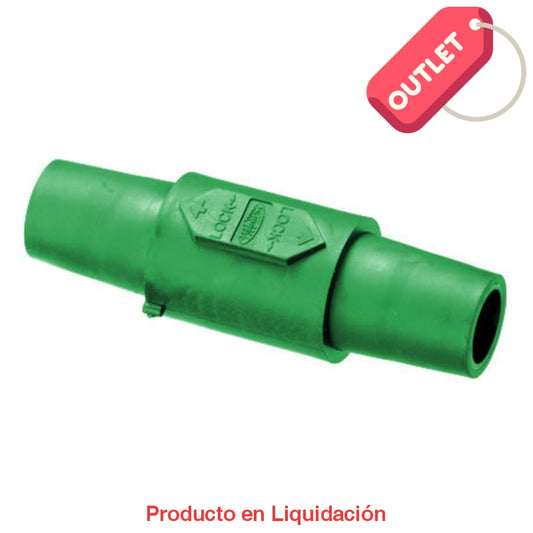 conector camlock 300-400a dbl female (fem-fem) green, mto