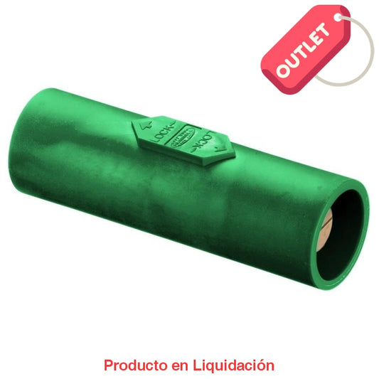 conector camlock 300-400a dbl male (male-male) green