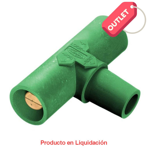 conector camlock 300-400a paralleling t (female-male-male) green