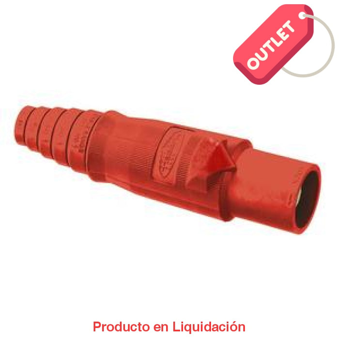 conector camlock 300-400a en linea single pole replacement body male en color rojo, mto
