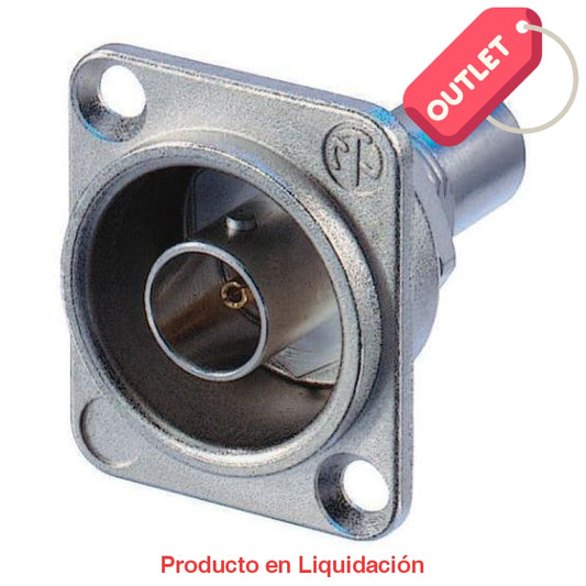 conector chasis bnc, d series, aterrizado, nickel, mto