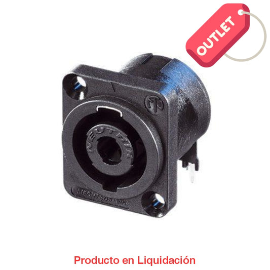 conector chasis speakon, 4 polos, negro, mto