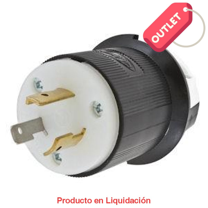 conector twist-lock linea, macho, 125v, 20a, 2p, 3h, l5-20p