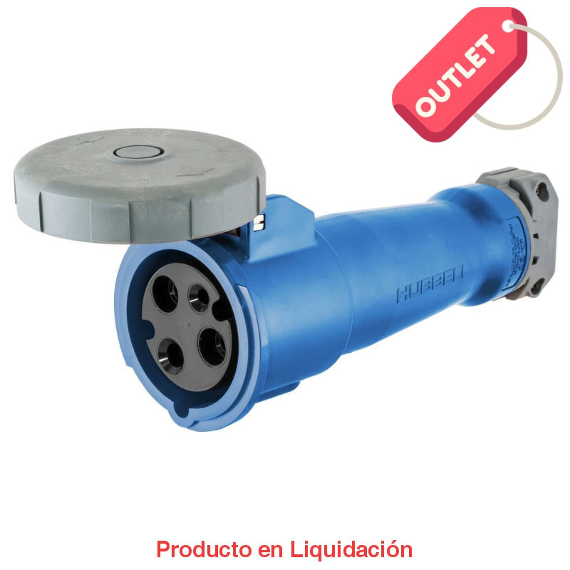 conector pin & sleeve linea, hembra, 220-240v, 16a, 2p, 3h, intemperie, mto