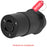 conector twist-lock linea, hembra, 250v, 20a, 2p, 3h, l6-20r, negro