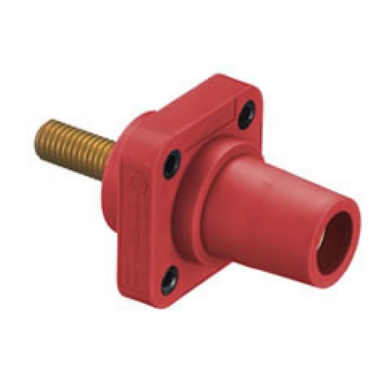 conector camlock 300-400a panel mount tornillo female red