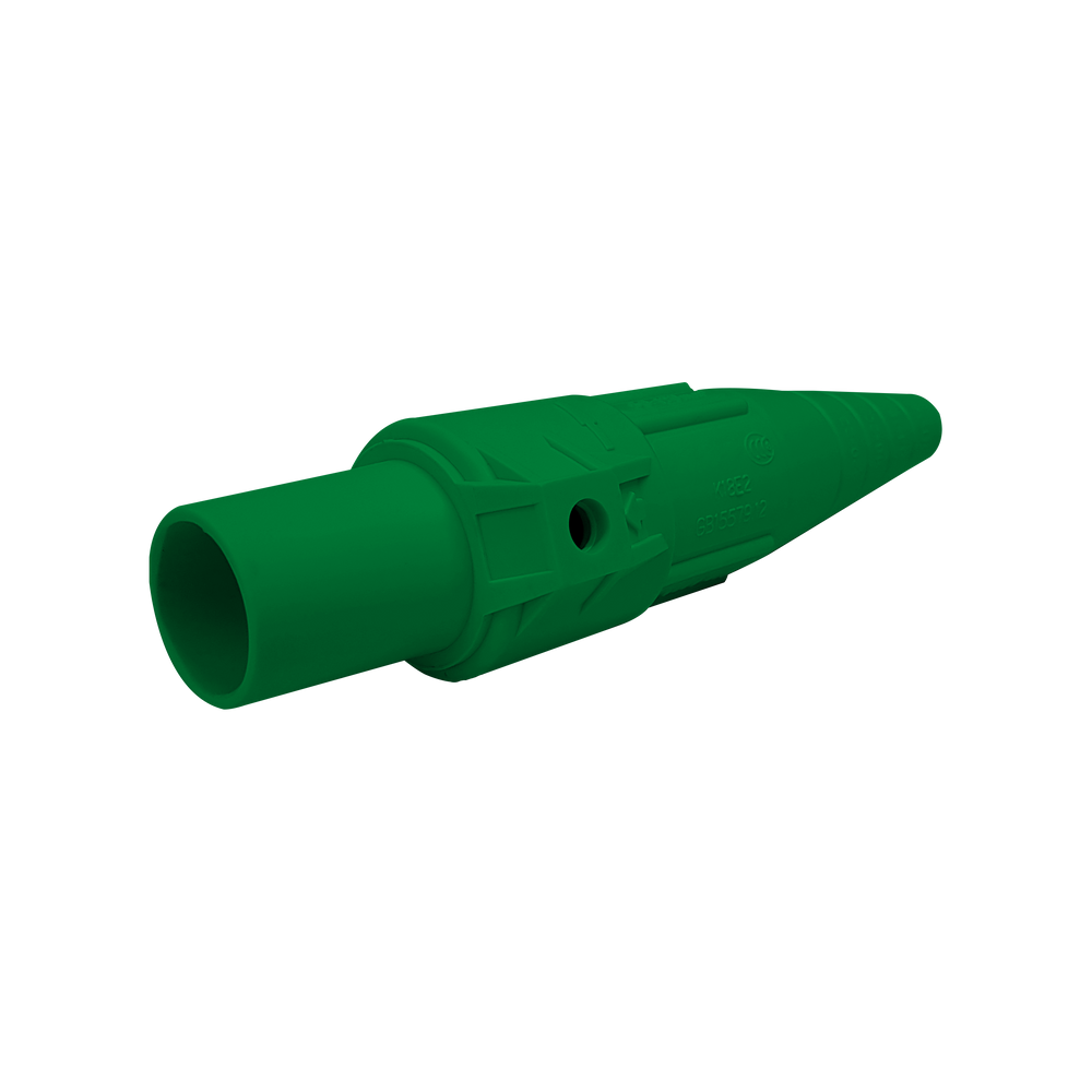 conector camlock 300-400a en linea single pole female green
