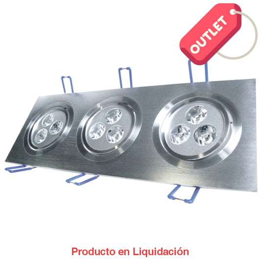led downlight, 9w, 85-265v, warm white, squared, ld-da09 - descontinuado – mto