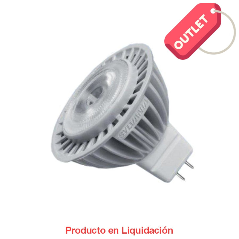 led mr16, 6w, 12v, base gu5.3, warm white dimeable, 36°, 3200k, mto