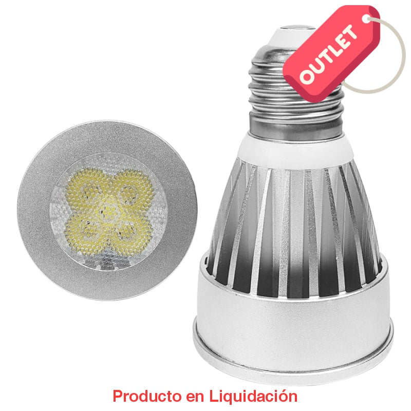 led par20, 5w, 120v, base e27, cool white dimeable, 45° ledpar20d - descontinuado – mto