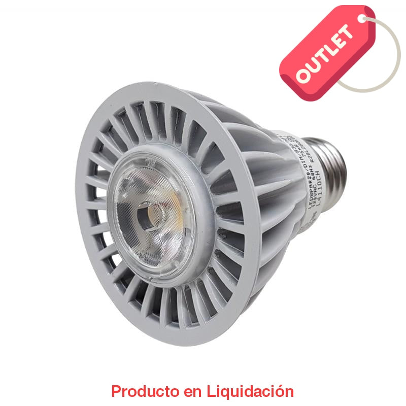 led par20, 8w, 120v, base e27, warm white dimeable, 25°, 3200k, mto