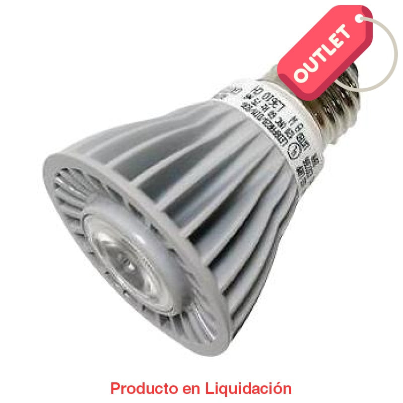 led par20, 8w, 120v, base e27, warm white dimeable, 36°, 3200k, mto