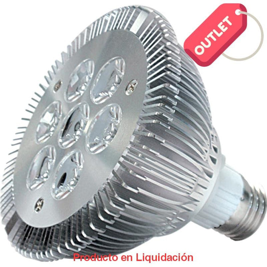 led par30 7w, 85-265v, base e27, warm white, 30°, ledpar30 - descontinuado – mto