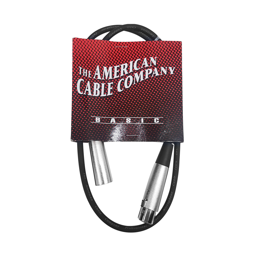 cable de microfono, baja impedancia, xlr a xlr, 0.9mt-3 pies